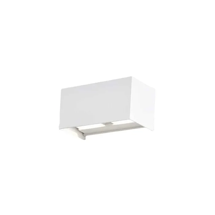 aplique de exterior aluminio color blanco serie davos 20cm