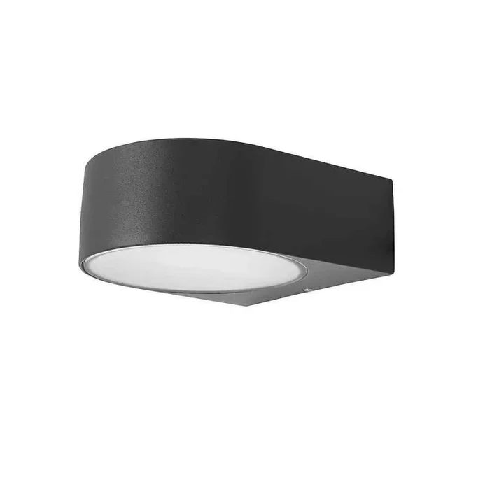 aplique de exterior aluminio color gris serie mayor 19cm