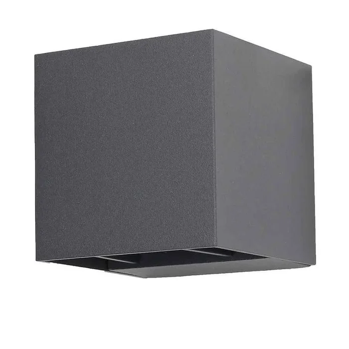 aplique de exterior aluminio color gris serie rex 0.80cm