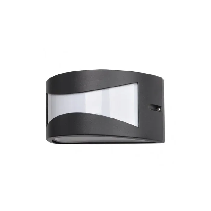 aplique de exterior aluminio color negro serie hadar 25cm
