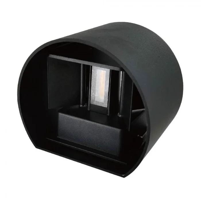 aplique de exterior aluminio color negro serie salas 14cm