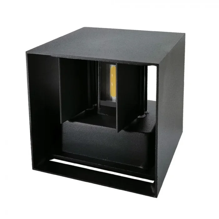 aplique de exterior aluminio color negro serie sor 10cm