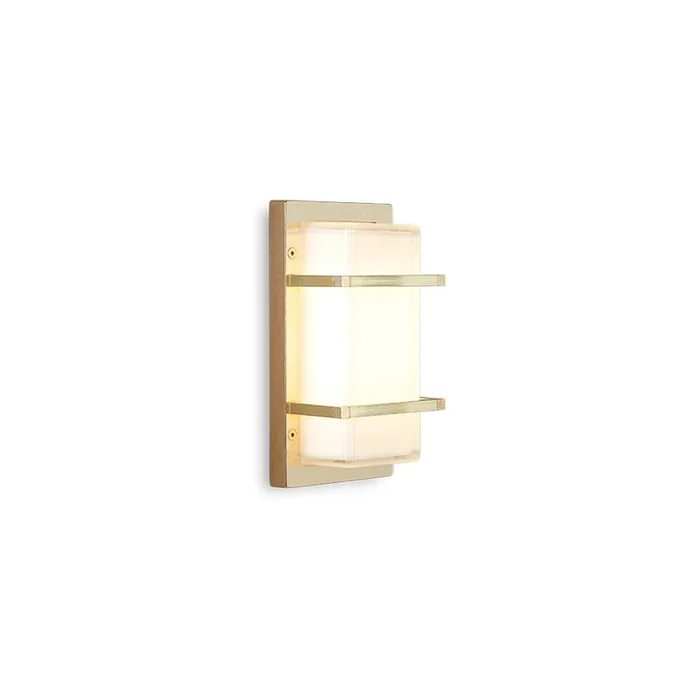 Aplique de exterior Ice Cubic 3415, latón natural