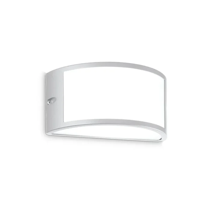 Aplique de exterior Ideal Lux Rex 1, gris, aluminio, IP44, E27