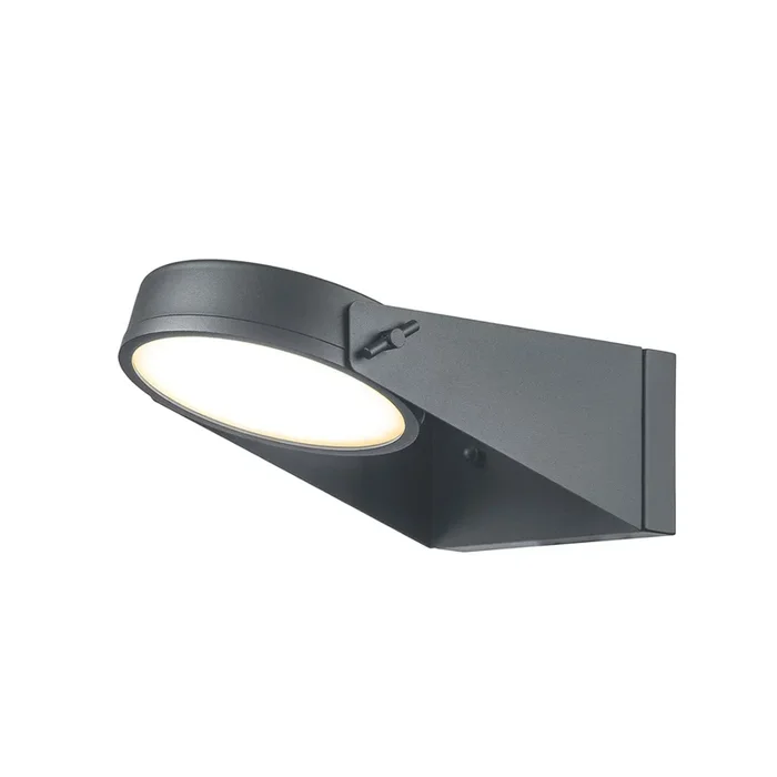 Aplique de exterior LED Zola acero inoxidable gris