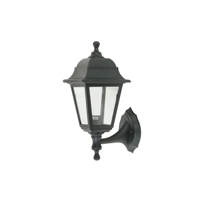 aplique de exterior policarbonato color negro serie albahaca 15cm