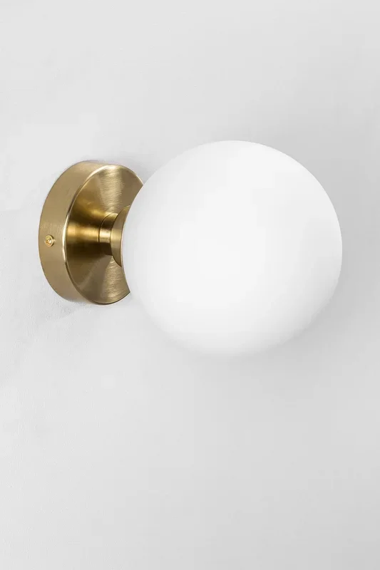 Aplique de Pared con Bola de Cristal Uvol Traditional Dorado – SKLUM