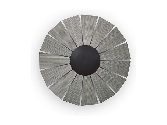 Aplique de pared EYE estilo moderno – D. ø42 cm- small – interior- LED SMD- 14W- small- 3000K- negro y madera oscura