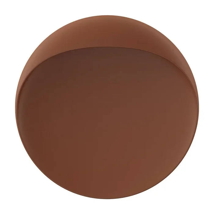 Aplique de pared LED de Louis Poulsen, color corten, 3000 K, Ø 30 cm
