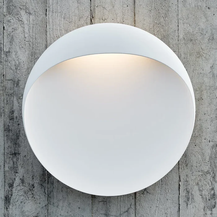 Aplique de pared LED Flindt de Louis Poulsen, blanco, 3000 K, Ø 20 cm