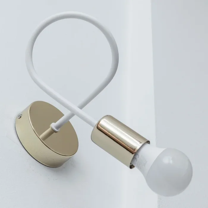 Aplique de pared OXFORD 1xE27/15W/230V dorado/blanco