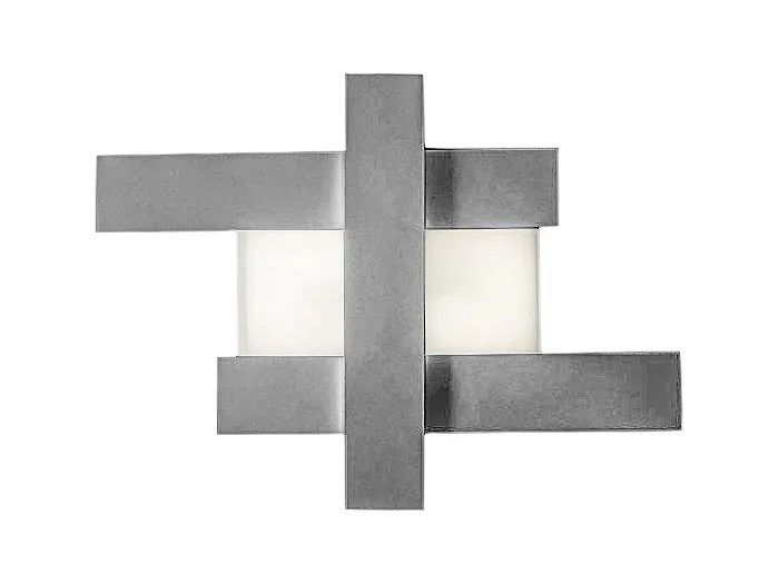 Aplique LED de diseño moderno 30W – Estructura geométrica de acero, luz cálida 3000K, 2620lm, ancho 65,5 cm, IP20