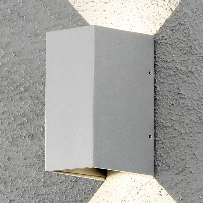 Aplique LED para exterior Cremona 8 cm gris