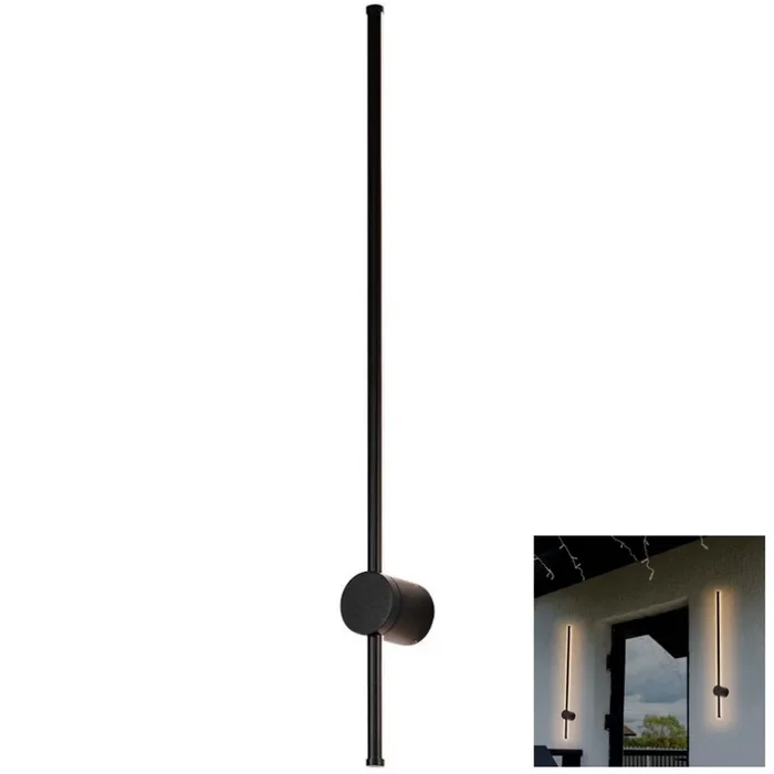 Aplique LED para exterior LED/12W/230V 3000K IP65 negro