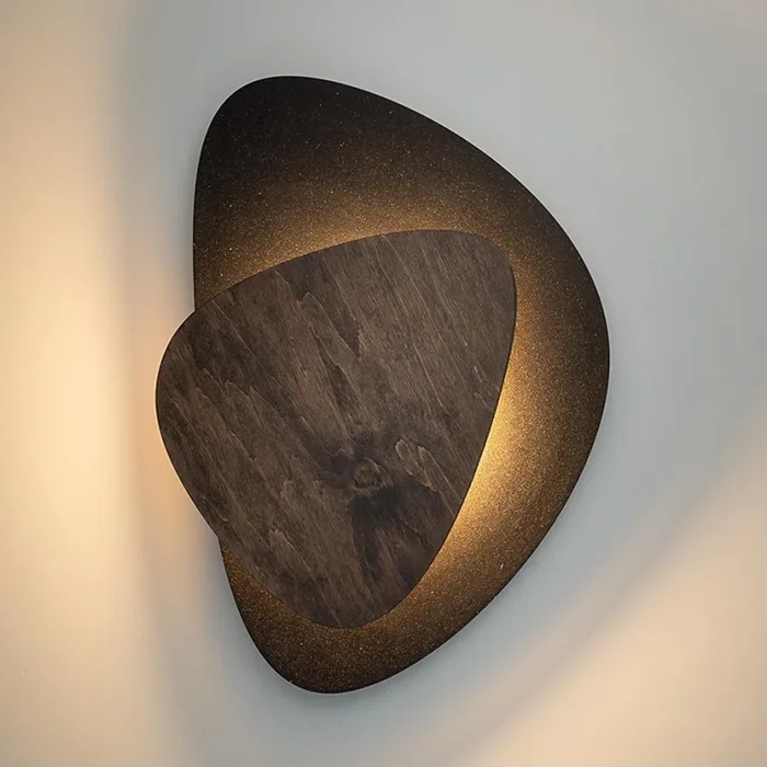 Aplique LED PEDRA LED/7W/230V negro/marrón