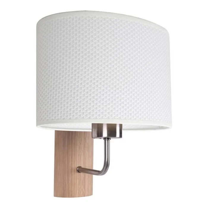 Aplique MERCEDES 1xE27/25W/230V blanco/roble