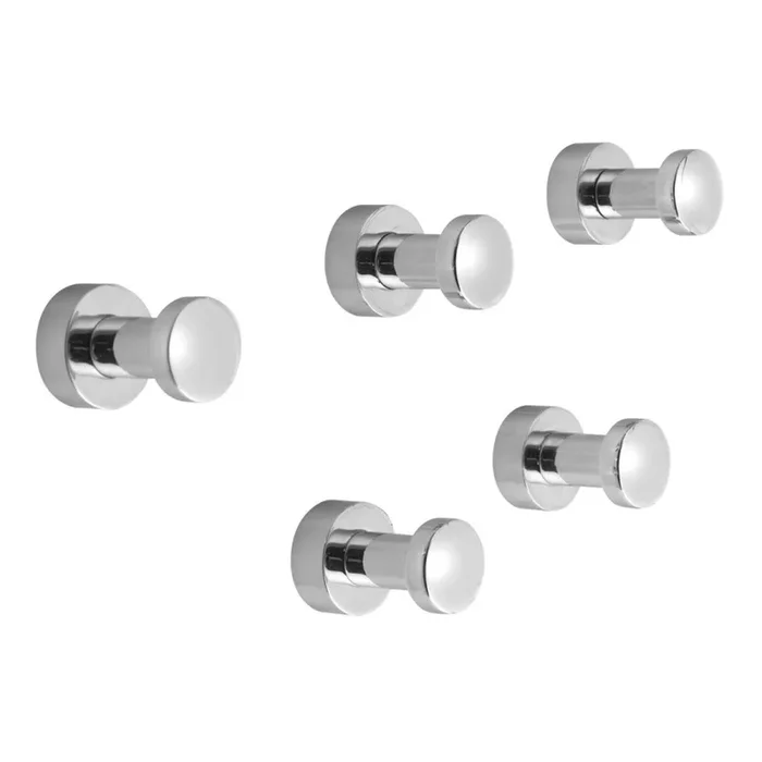 Aqualine – SET de 5x Gancho de pared SAMBA cromo brillante
