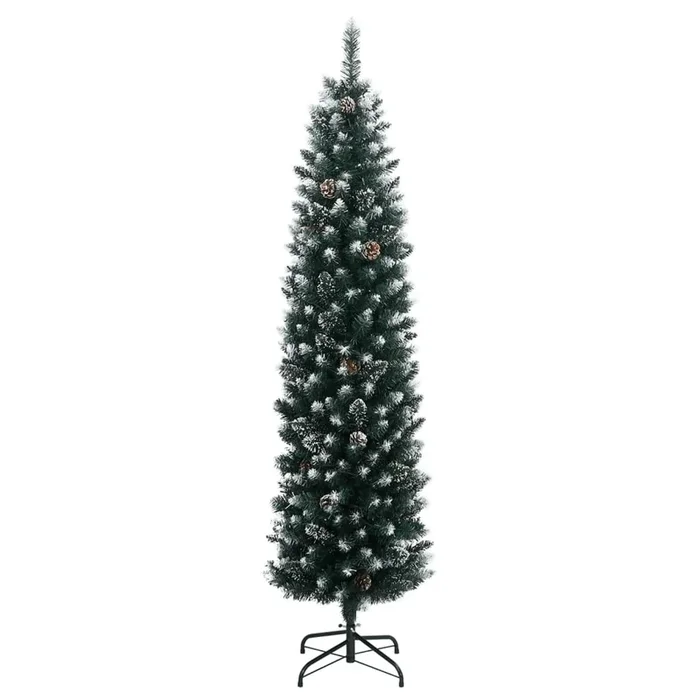 Árbol de Navidad – Árbol navideño artificial estrecho con 300 LEDs 210 cm