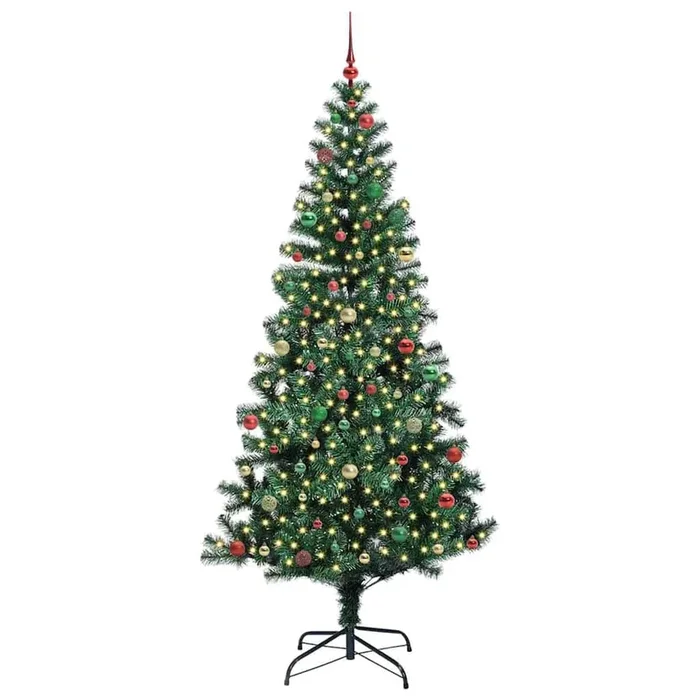 Árbol de Navidad – Árbol navideño Artificial Preiluminado Verde 240 cm