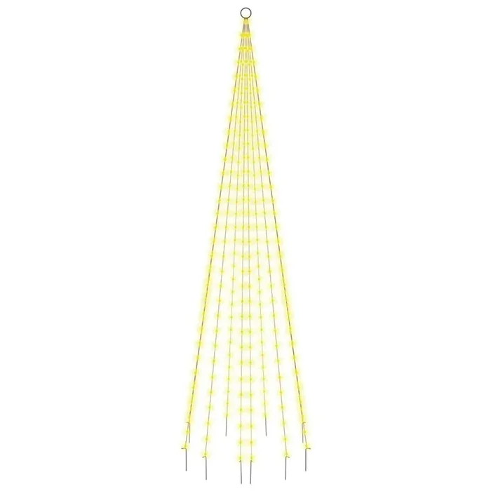 Árbol de Navidad – Árbol navideño en asta de bandera 310 LED blanco cálido 300cm