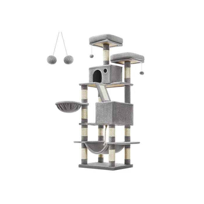 Árbol para Gatos de 168 cm Gris Claro-Feandrea