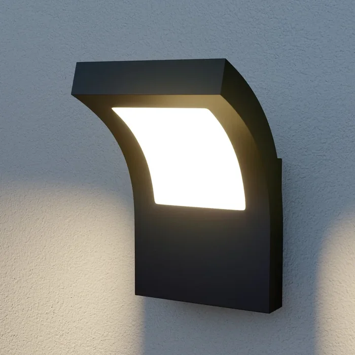 Arcchio aplique LED para exterior Advik, IP65, antracita, metal