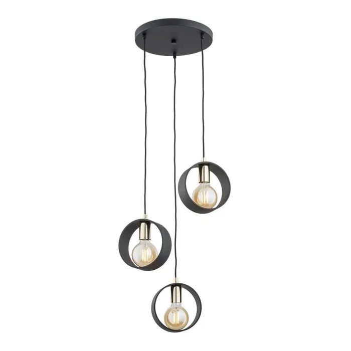 Argon 1449 – Lámpara colgante AMADORA 3xE27/15W/230V negro