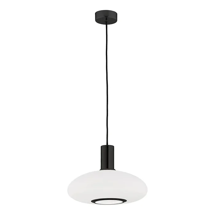 Argon 8565 – Lámpara colgante SAGUNTO PLUS 1xE27/15W/230V diá. 30 cm negro