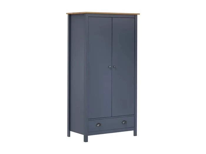 Armario 2 puertas Hill Grey 89x50x170cm Madera maciza de pino