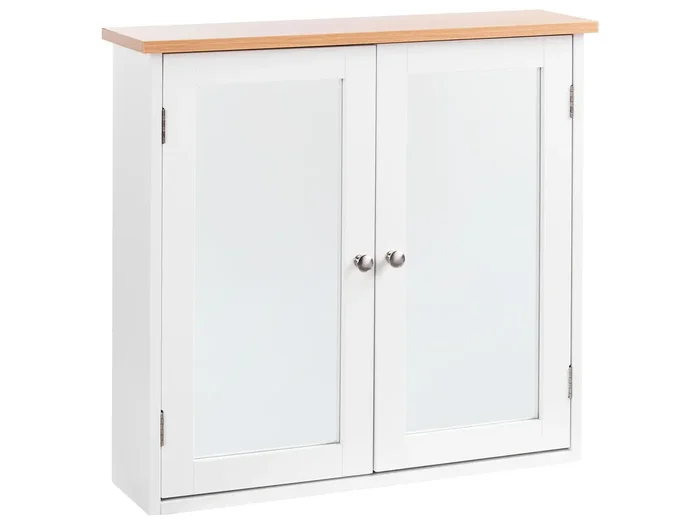 Armario con espejo de pared para baño ALAMOS 65 cm 60 cm Blanco