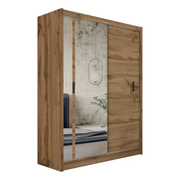 Armario con espejo SABRINA 180×215 cm roble wotan