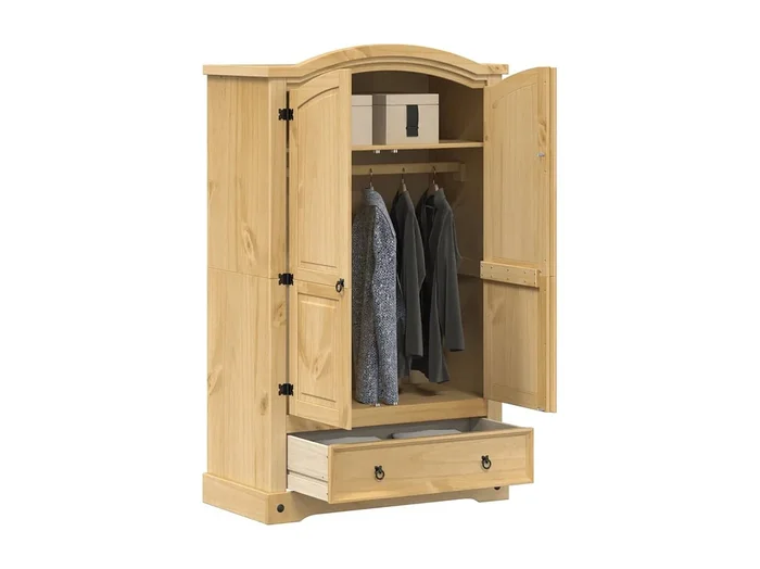 Armario Corona 101x52x170 cm madera maciza de pino