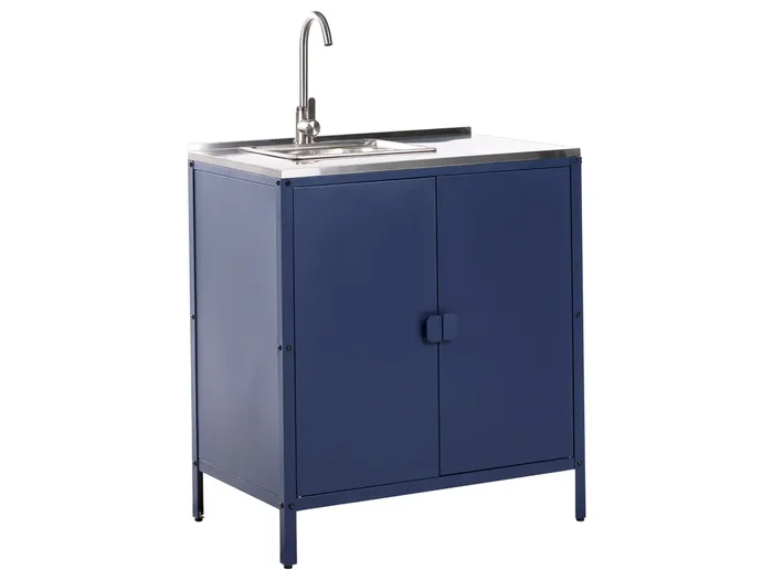 Armario de cocina exterior con fregadero VILAMA Azul