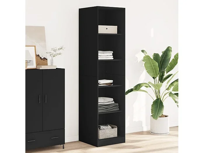Armario Negro 50 x 50 x 200 cm Madera contrachapada