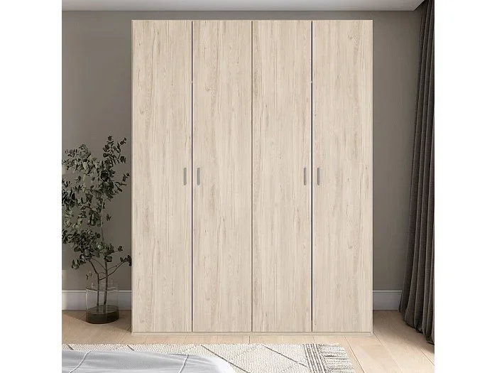 Armario River 4 puertas abatibles sahara 197,5×150,4×52,6 cm