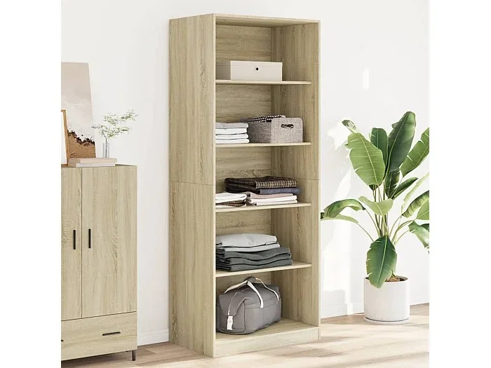 Armario roble Sonoma 80x50x200 cm madera contrachapada