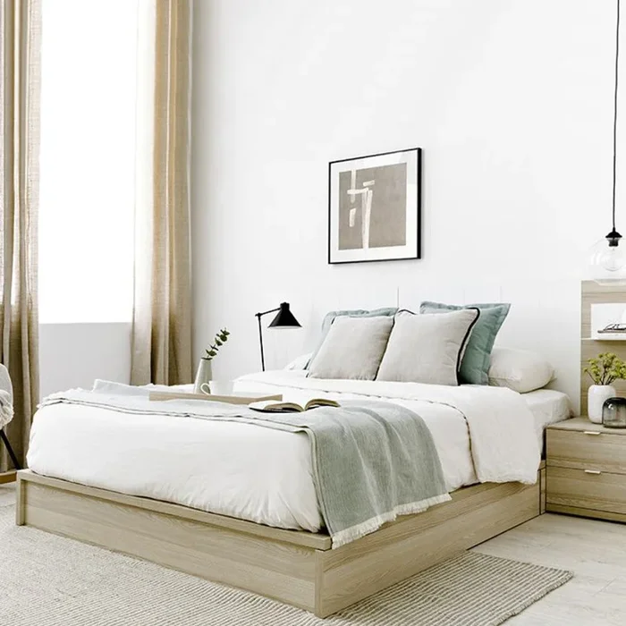Aro de cama con cajón personalizable Amber Natural – Kenay Home