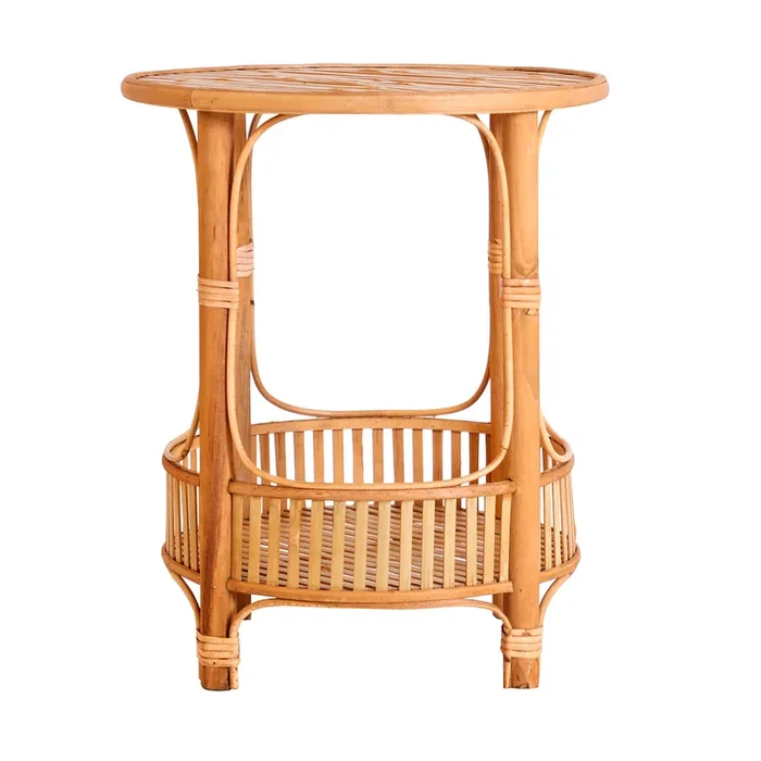 Arteaga Mesa Auxiliar, de Bambú, en color Natural, de 41x41x49cm – Lastdeco
