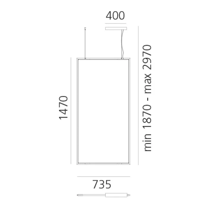Artemide Discovery Rectangular APP negro 3.000K