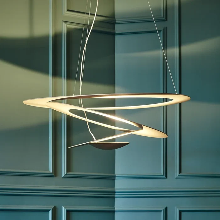 Artemide Pirce Micro colgante LED oro 3.000 K