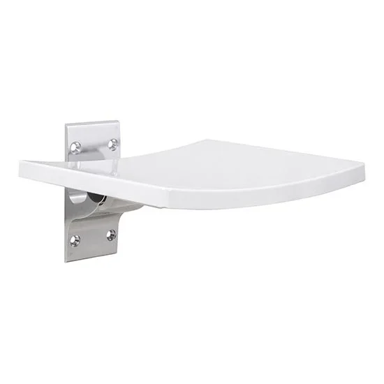 Asiento de ducha 38×45 cm plateado/blanco