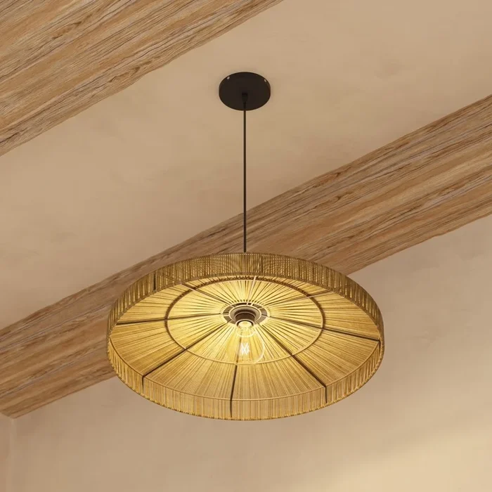 Atmosphera – Lámpara colgante BELLAMY 1xE27/40W/230V yute