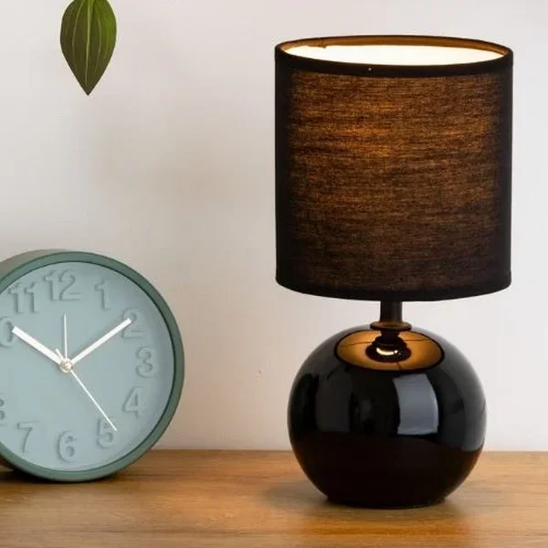 Atmosphera – Lámpara de mesa TIMÉO 1xE14/60W/230V negro brillante