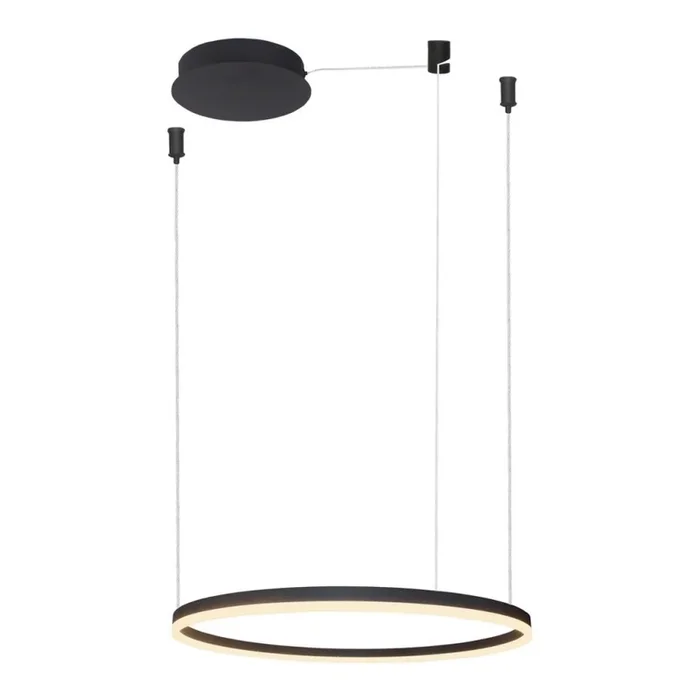 Azzardo AZ4968 – Lámpara de araña LED regulable sobre cable HALO LED/47W/230V Ø 60 cm negro