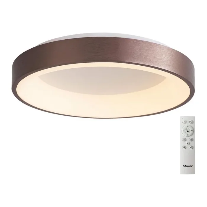 Azzardo AZ4990 – Plafón LED regulable SANTANA LED/50W/230V marrón + control remoto