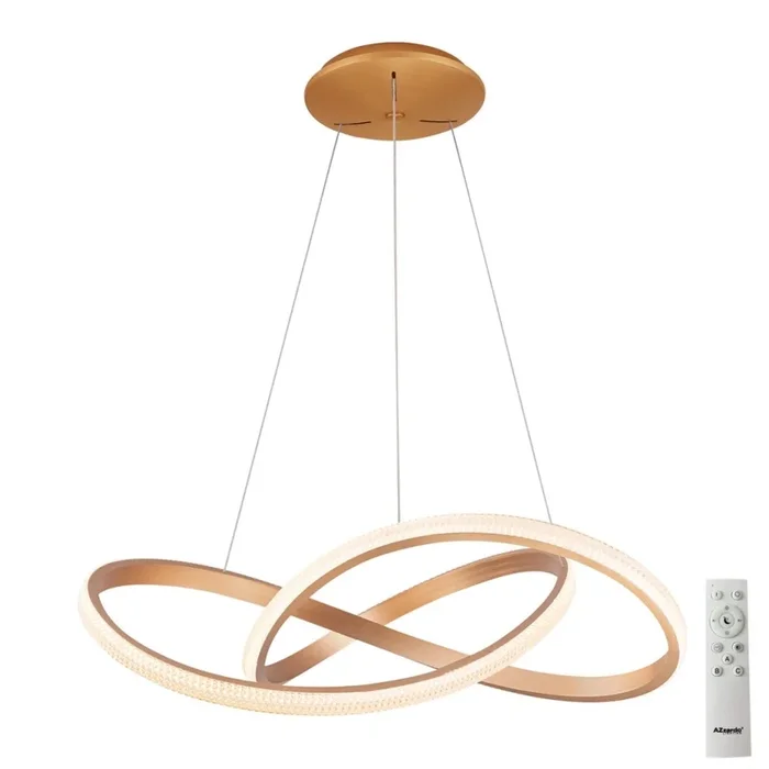 Azzardo AZ5097 – Lámpara de araña LED regulable INFINITY LED/80W/230V dorado + control remoto
