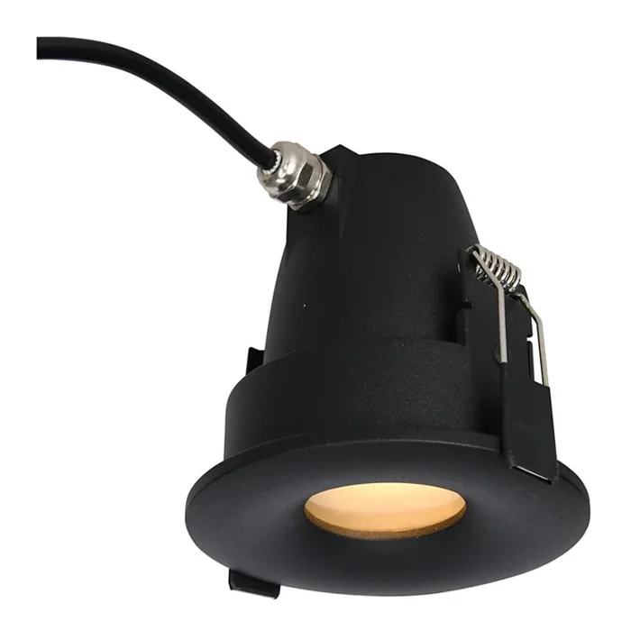 Azzardo AZ5390 – Lámpara empotrable de baño ROMOLO 1xGU10/50W/230V IP65 negro
