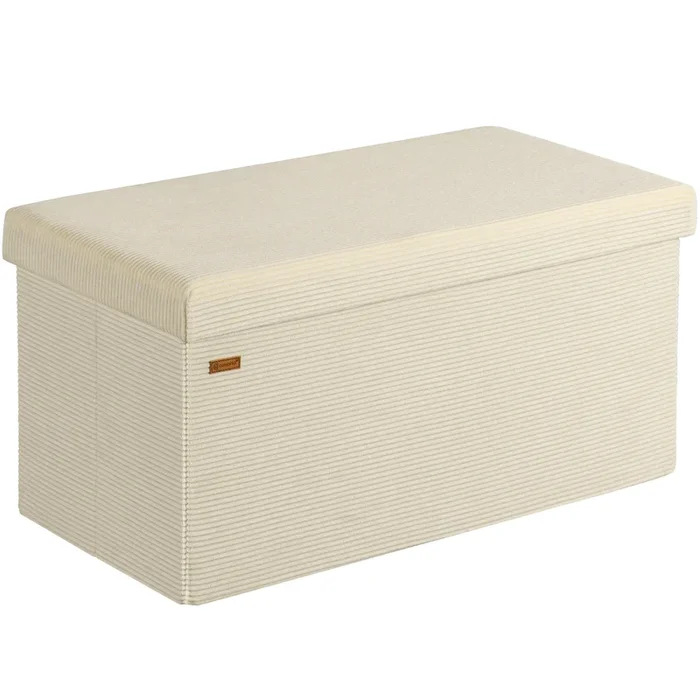 Banco Cordón Beige 76x38x38cm MDF plegable