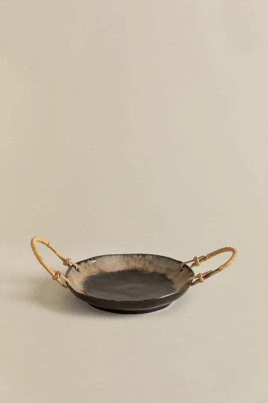 Bandeja Decorativa en Cerámica Zamar Ø20,5 cm – SKLUM