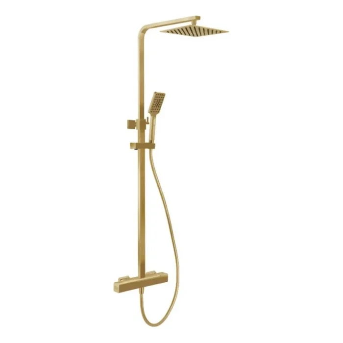 BAÑO DELUXE 31-120-06-70-00 – Conjunto de ducha con grifo termostático NAESBY latón cepillado
